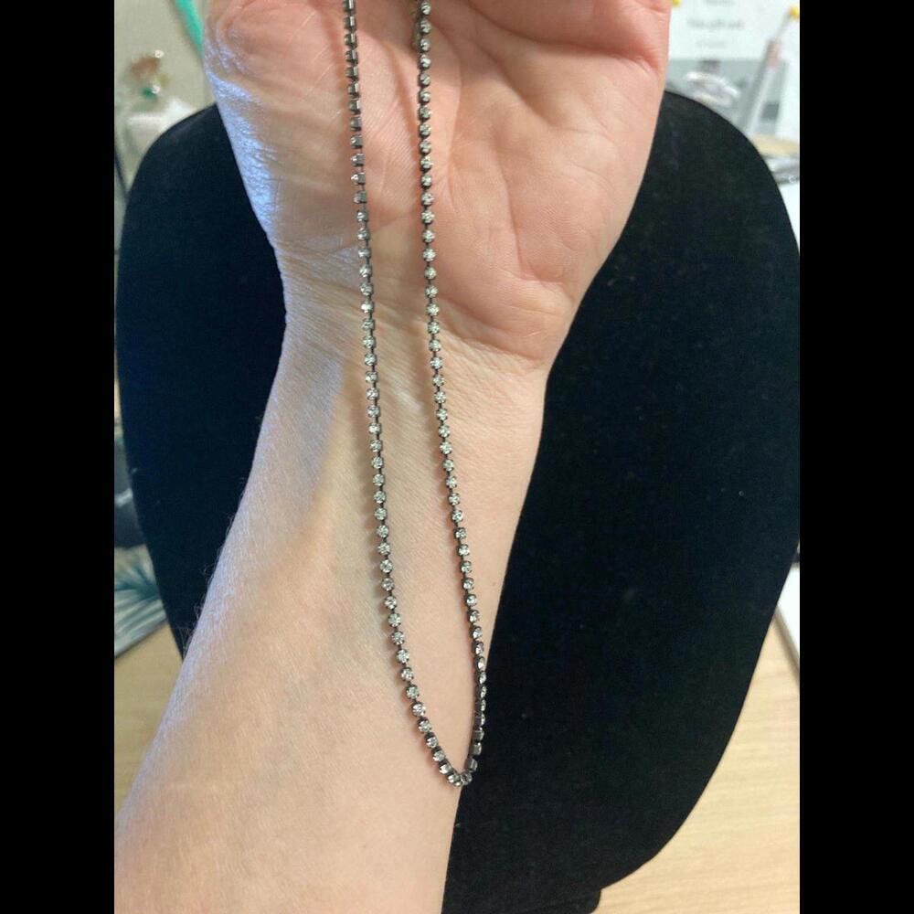 Delicate Charming Mini Rhinestone Chain Necklace - Picture 5 of 9